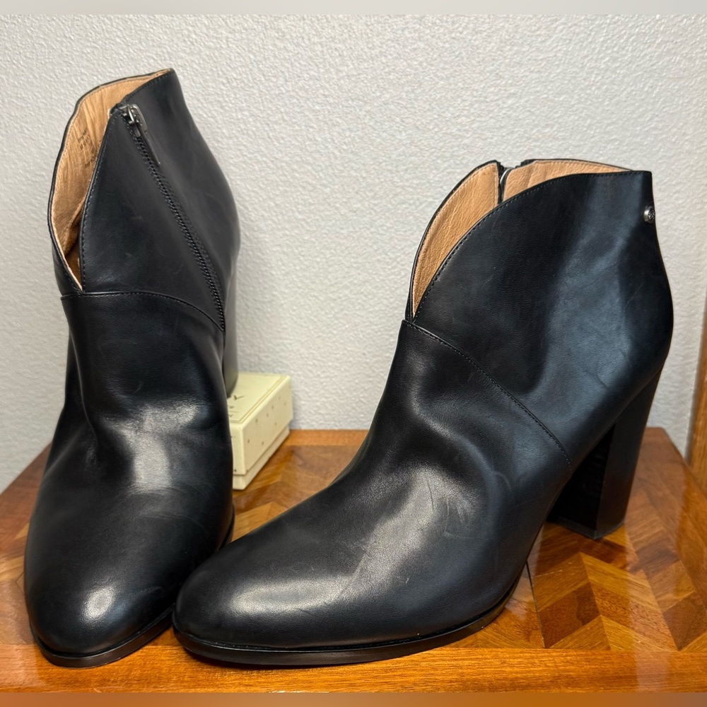 206 Collective black leather Everett ankle boots 10.5
